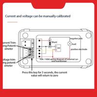 A32HOT-KEWEISI DC 0-200V Voltmeter Ammeter KWS Power Energy Meter LED Digital DC Wattmeter Electric Meter