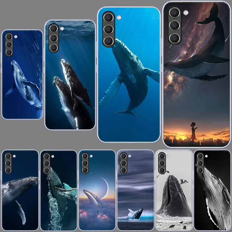 Whale Sea Giant Phone Case for Samsung A54 A14 A24 A34 5G Galaxy A02S A03S A04S A12 A22 A32 A52 A72 A13 A23 A33 A53 A73 A42 Cove