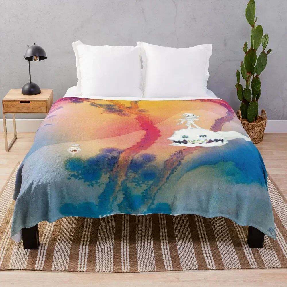 KIDS SEE GHOSTS MERCH Throw Blanket Elegant Warm Throw Blanket for Hotel Home