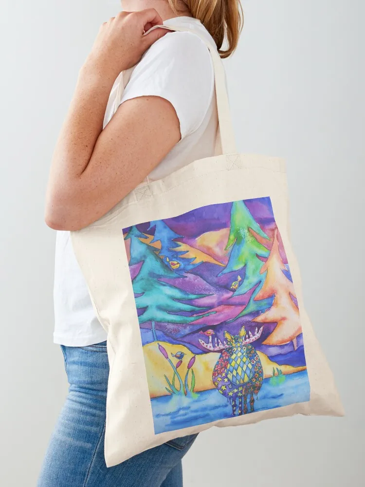 

Moose Wall Art Colorful Tote Bag shopper bag woman great bag cloth woman canvas tote