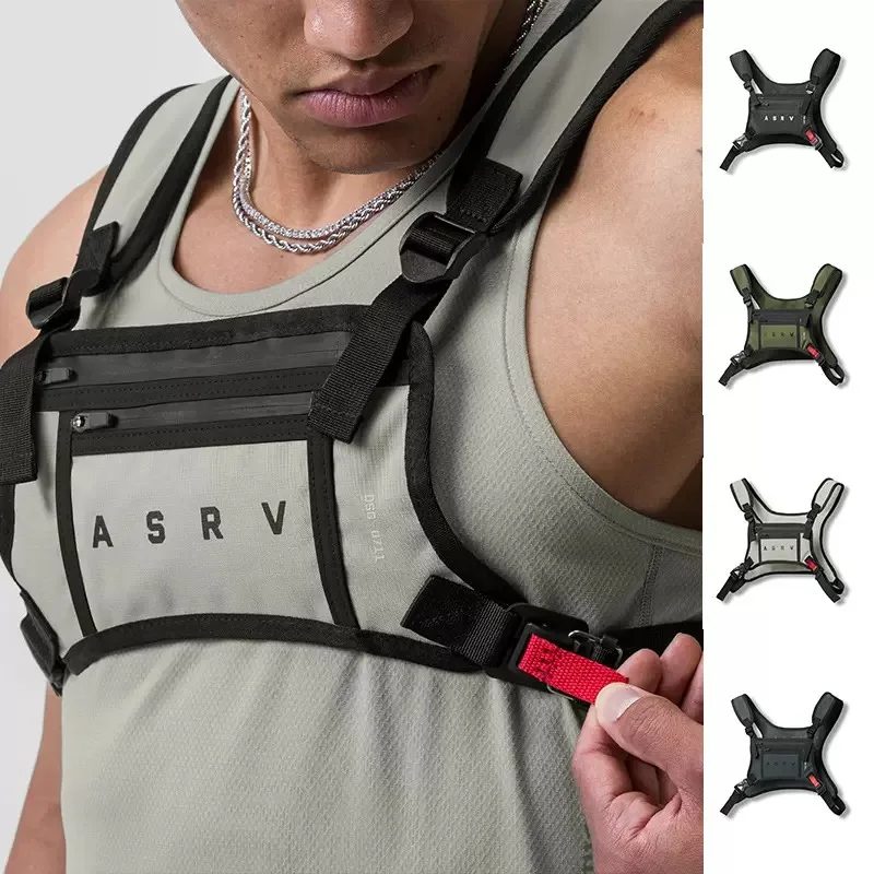 Men's Chest Rig Bag Waterproof Multi-function Tactical EDC Vest Backpacks Waist Packs Unisex Fashion Sports Chest Bag & Pouch