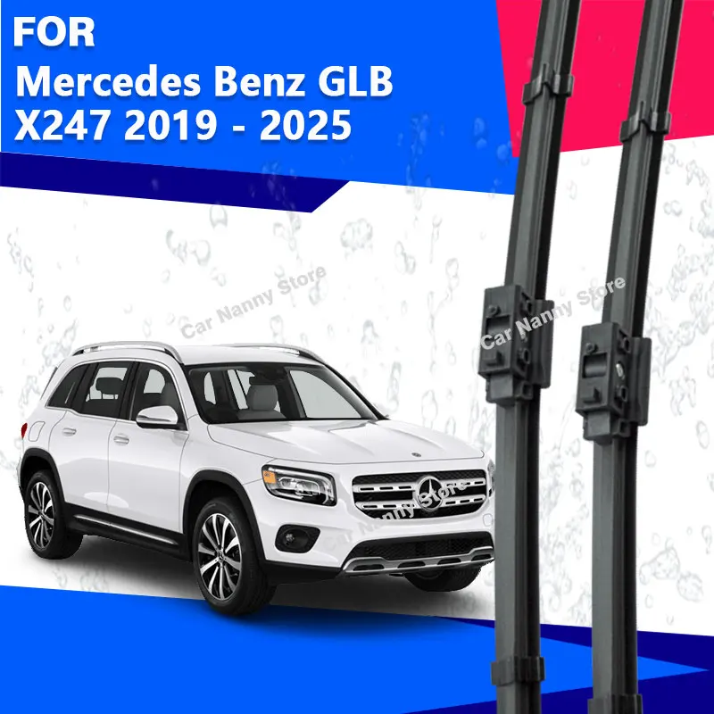 

Щетки лобового стекла для Mercedes Benz GLB 2019-2025 X247, автомобильные дворники, резиновая полоса, дворники 2020 2021 2022 2023 2024
