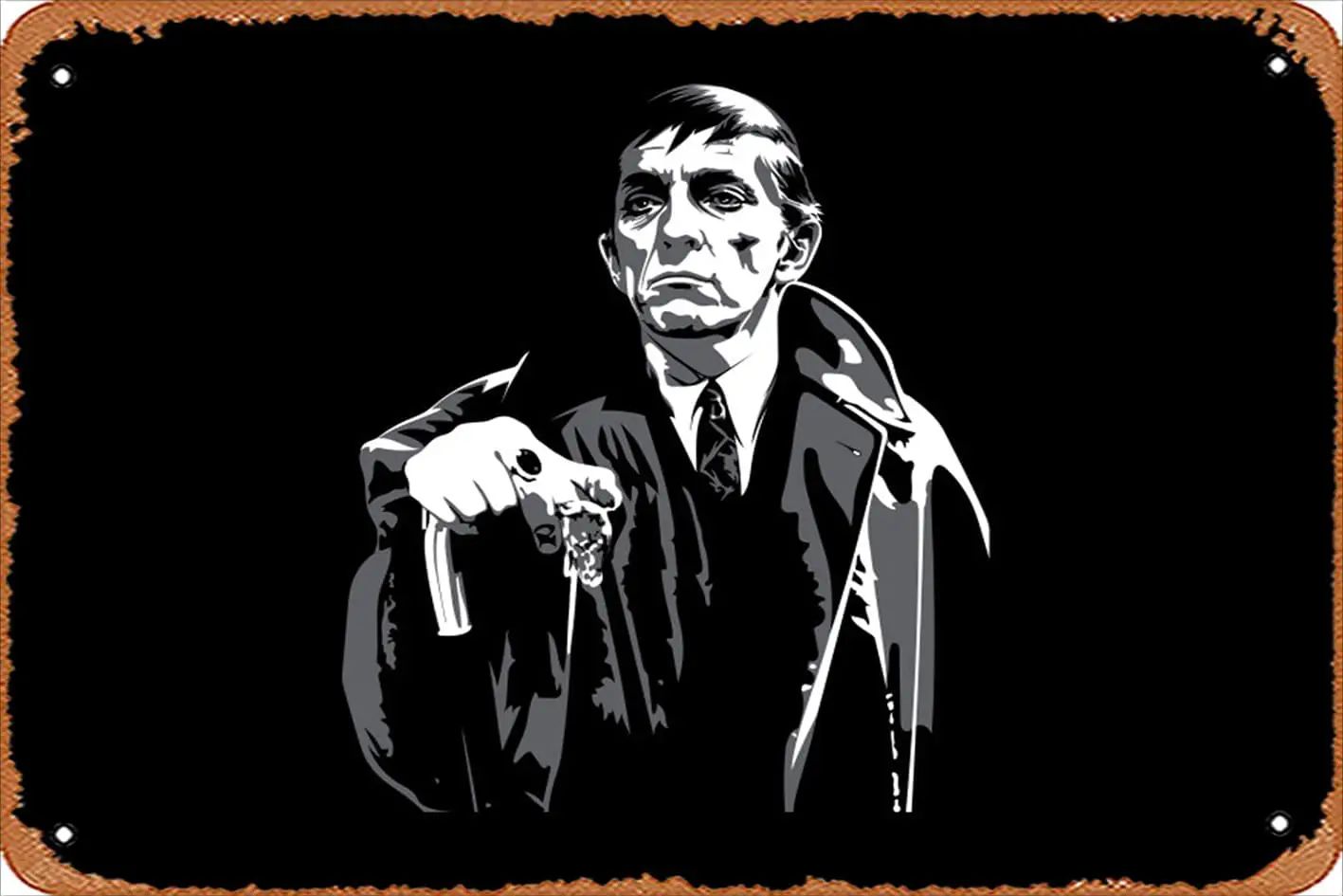 Zuhhgii Retro Tin Sign Dark Shadows - Barnabas Collins 2 Vintage Funny Novelty Metal Signs Man Cave Humorous Signs Movies Music