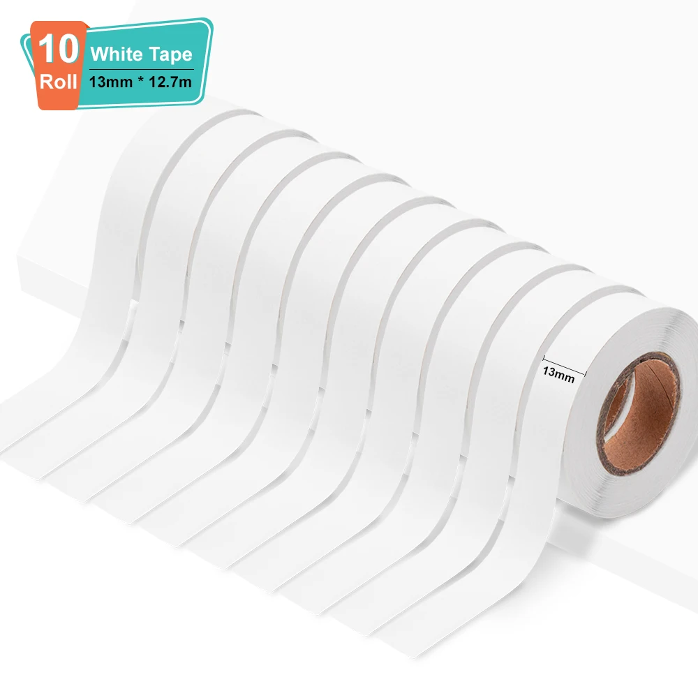 10rolls Handwritten Masking Tape 13mm 25mm 12.7m Paper Tape Adhesive Tape Writable Masking Tape Easy to Tear Easy to Make Labels