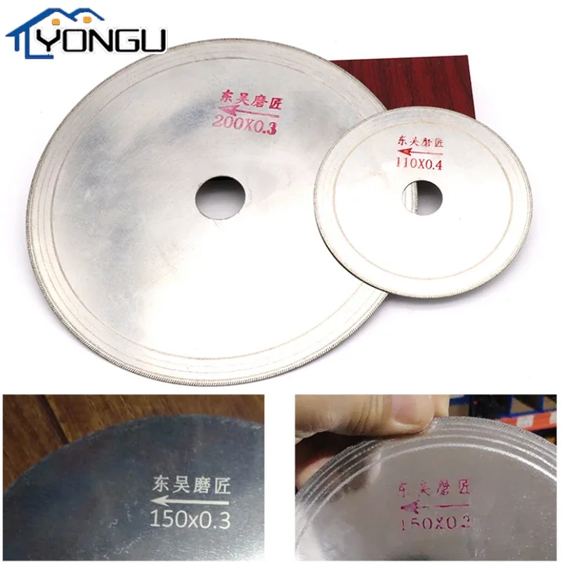 Diamond Cutting Disc Super Thin Saw Blade Wheel Jade Discs Agate Glass Gems Stone Slits Cutting Disc Tool OD 60-200mm