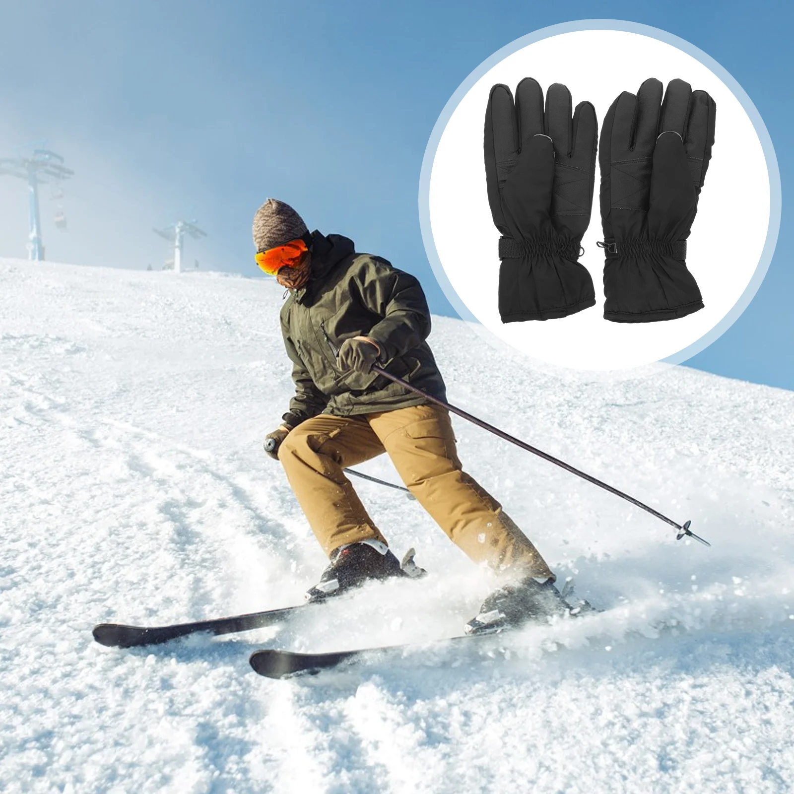 

Powered Heated Gloves for Men and Women Waterproof Insulated Warm Thermal Electric Heating Gloves Winter Outdoor Camping