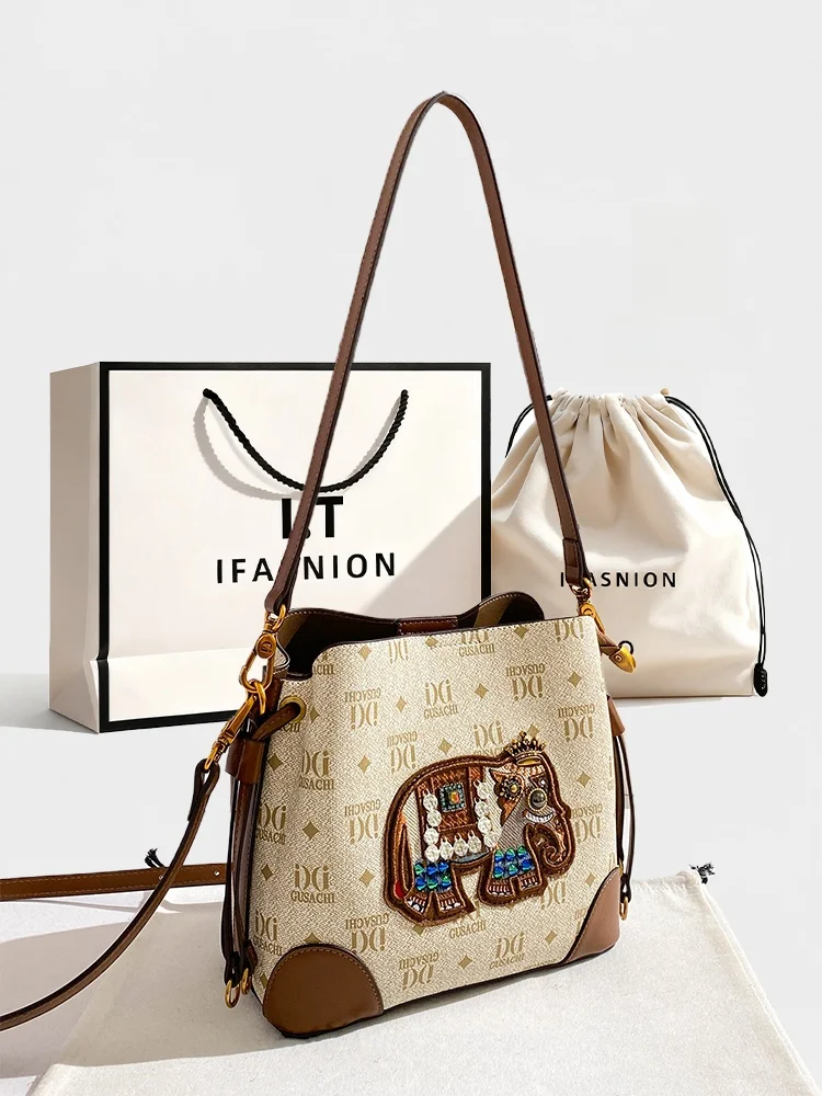 retro-printed-embroidered-elephant-bucket-bag-women's-shoulder-crossbody-bag-autumn-winter-new-style-british-style-leather-ha