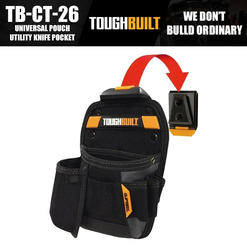 

TOUGHBUILT Universal Tool Bag Multi functional Electrician Storage Waist Bag Heavy duty Quick Hanging TB-CT-26