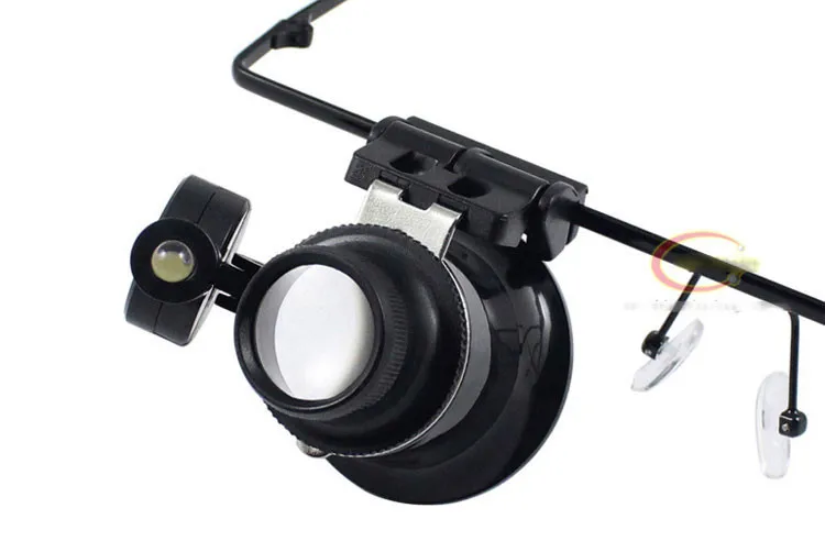 حار 20X أحادي تلسكوب مكبرة الزجاج LED ساعة إصلاح لوحة دوائر كهربائية إصلاح لحام نظارات مجوهرات اليشم التفتيش