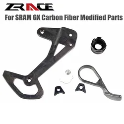 ZRACE Carbon Fiber Rear Derailleur Cage and Adjustable Shifter Lever Modified Parts Compatible for SRAM GX EAGLE X01 XX1