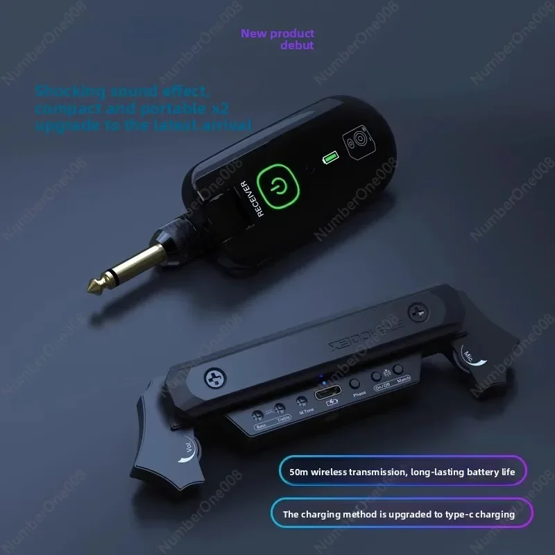 Wireless Acoustic Guitar Pickup - For Stage Performance, No Hole Installation, Supports Rhythm Techniques
