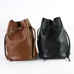 PU Leather Bag Round Bottom Drawstring Pouch for Roleplaying Gift Coin Purse Dice Storage Bags Board Games Bag