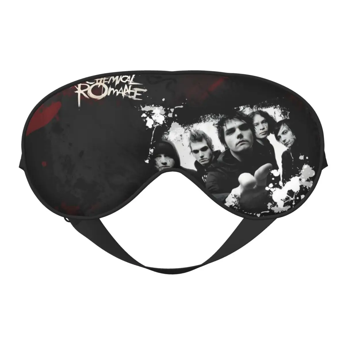 

Мягкая маска для глаз Romances, двусторонняя повязка на глаза, креативная модная рок-группа, музыкальная блокировка, легкая повязка на глаз для дома