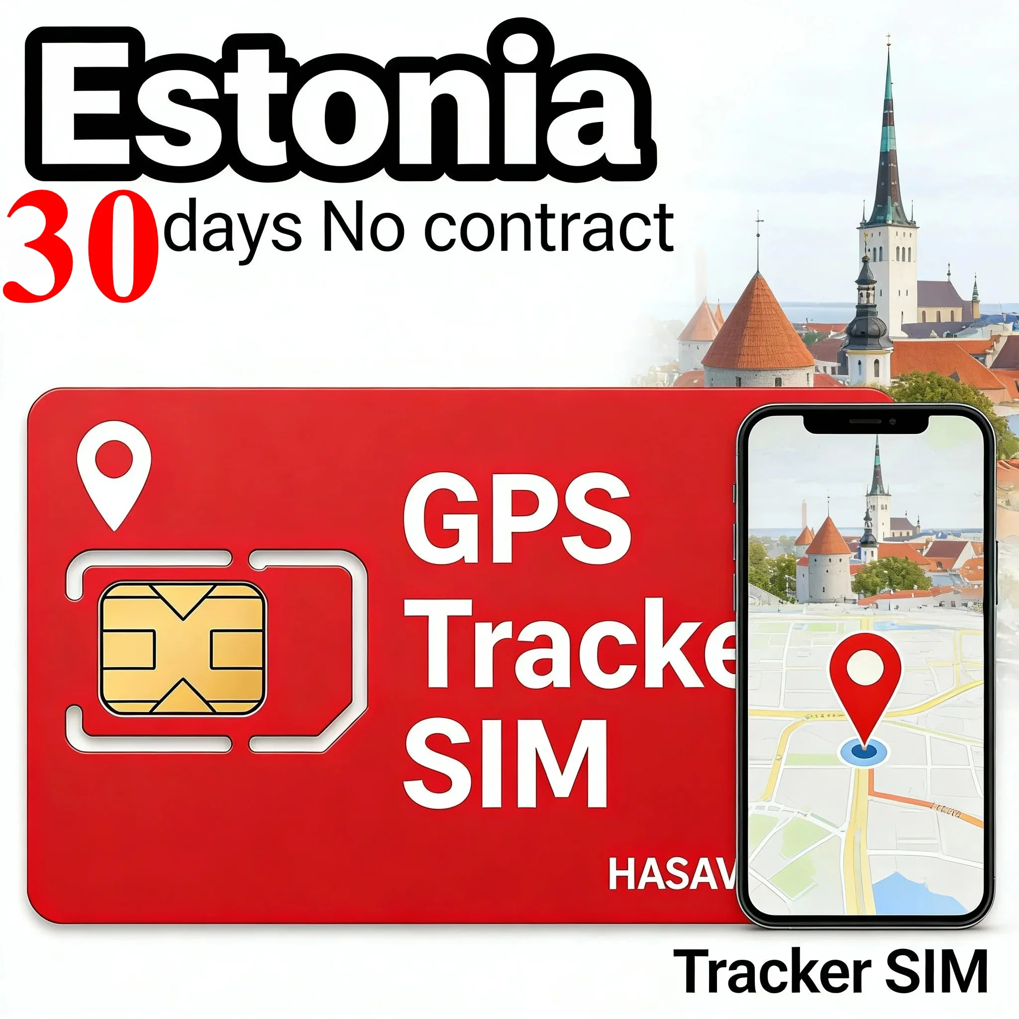IoT M2M Data SIM Card Estonia Prepaid 30 Days Validity Plug and Play No SMS No Calls Tracking EquipmentZOVAGOLO ESTONIA