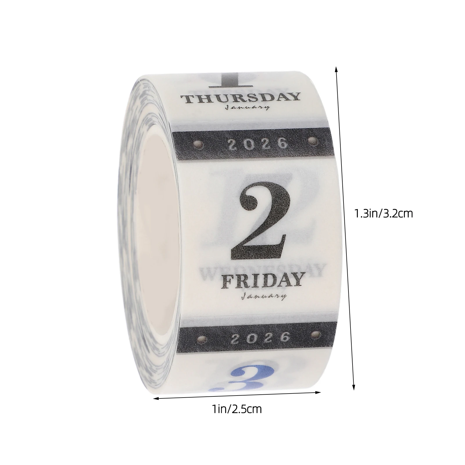 1 لفة 365 يوم التقويم تاريخ ملصقات ل 2026 المجلات الرجعية التقويم ملصقات مخطط شهري DIY بها بنفسك مذكرات سكرابوكينغ صنع