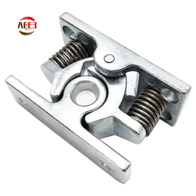 AEE3-1Pcs Spring Loaded Door Easy Lock Stop Catch Release Clamp Double Roller Catch (Mp-3)