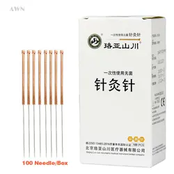 100Pieces Large Size Acupuncture Needles Sterile Round-sharp Needle Copper Wire Surrounded Design Handle