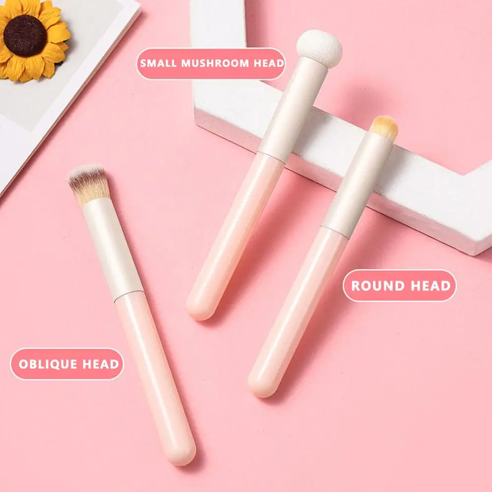 Mushroom-head Concealer Brush Soft Makeup Brushes Sponge Concealer Brush Powder Puff Wet Dry Use Foundation Cosmetic Tools