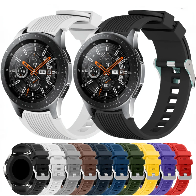 22mm 20mm Silicone Strap For Samsung Watch 3 45mm/Gear S3 /Huawei Watch 3/GT2 Pro Sports bracelet For Amazfit GTR/Stratos Correa