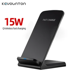 15W Wireless Charger Dual Coil Charging For iPhone 13 12 11 X ProMax Samsung Galaxy S21 S20 Note 20 Huawei P40 Stand Holder Base