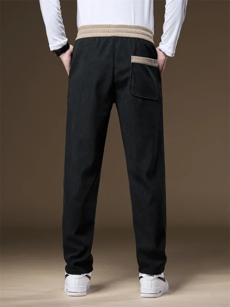 Corduroy Pants Brand Men Clothing New Thick Elastic Waist Fashion Sweatpants Classic Casual Vintage Trousers Male