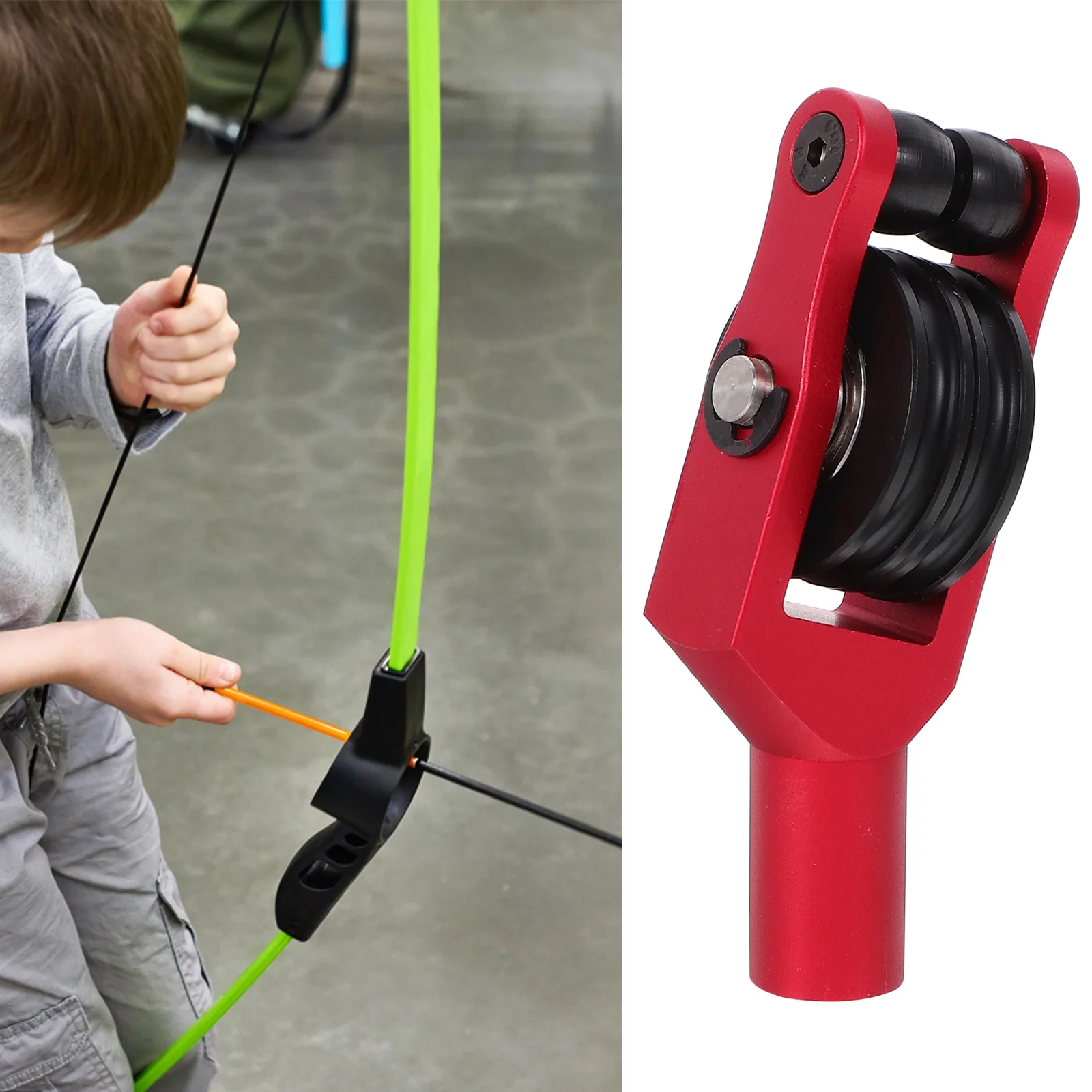 

Professional Bow Cable Slide Aluminum Alloy Safe Eliminate Noise Smooth Easy Use Red Compound Bow String