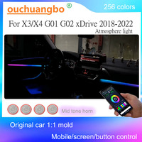 Ouchuangbo Atmosphere Lamp For X3 X4 G01 G02 xDrive 2018-2022 LED Ambient Light Atmosphere Backlight Kit Dynamic Trim Magic