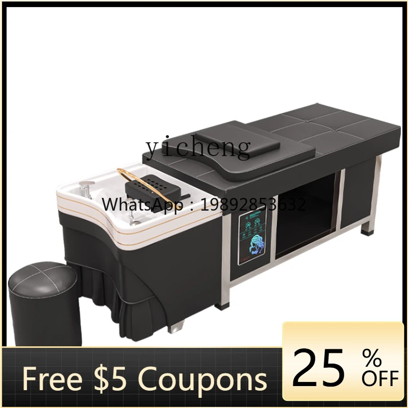 

AB High-End Ceramic Basin Water Circulation Fumigation Head Therapy Massage Integrated Hair Salon Haircut Shampoo Chair