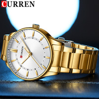 CURREN Sport Men Watch Top Brand Luxury Gold Military Waterproof Male Clock Stainless Steel Quartz Business Man Wristwatch 8430