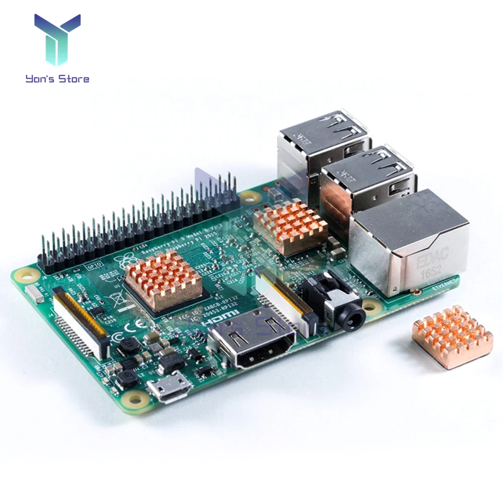 Imagem -03 - Conjunto Metal Kit Faça Você Mesmo Cooler Dissipador de Calor de Cobre do Dissipador de Calor Bloco de Resfriamento do Radiador Passivo para o Resfriamento 4b Raspberry pi Modelo b de Memória Ram Peças