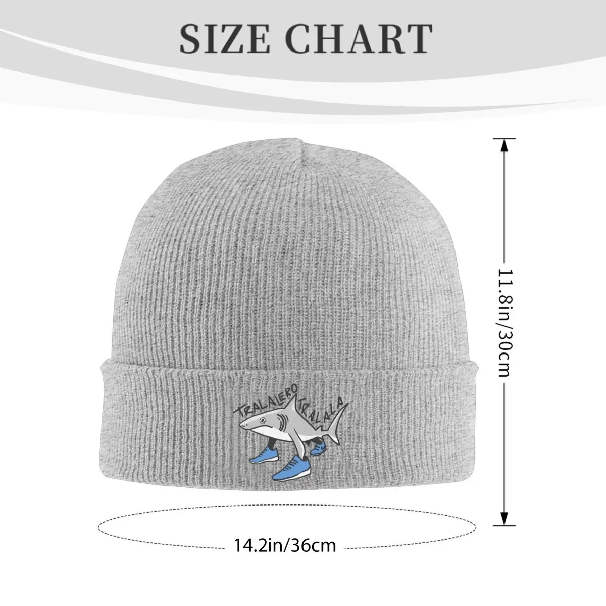Tralalero Tralala Shark Italian Brainrot Warm Knitted Cap Winter Knit Bonnet Hat Skullies Beanies Hip Hop Caps for Unisex