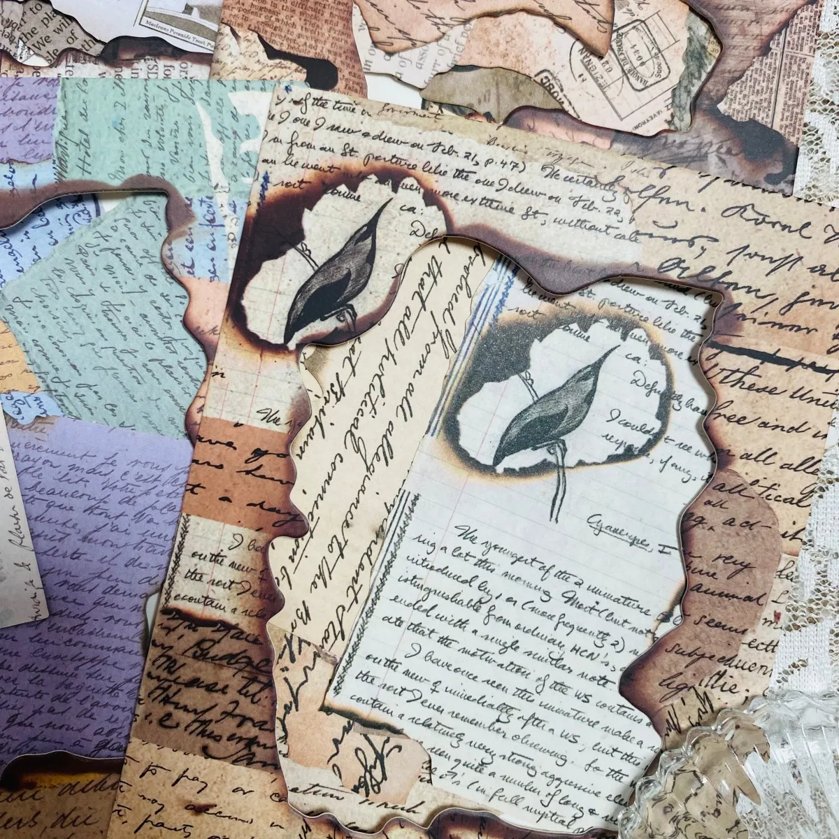 

15PCS Vintage Aesthetic Scrapbook Paper Stickers Scrapbook Supplies Junk Journal Stickers for Scrapbooking Albums Junk Journals