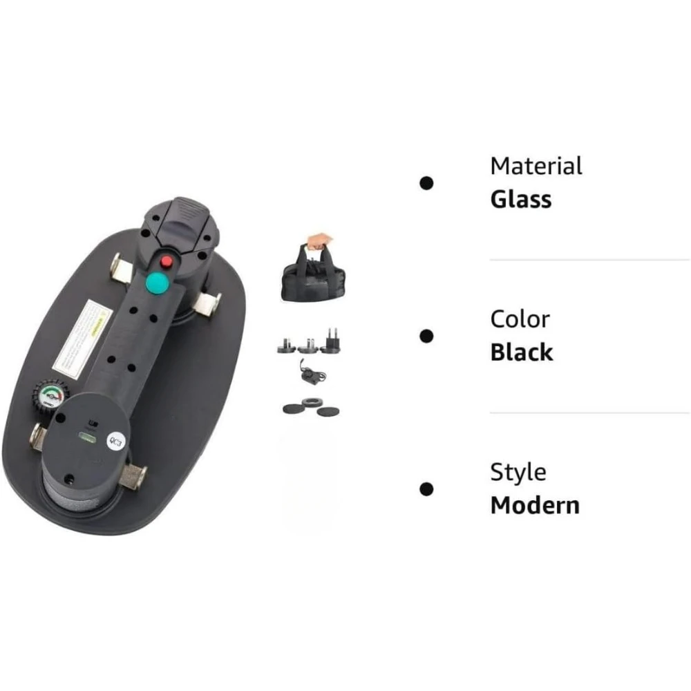 Electric Vacuum Suction Cup Lifter with 375 lb Maximum Load Capacity, Includes Battery and Seal