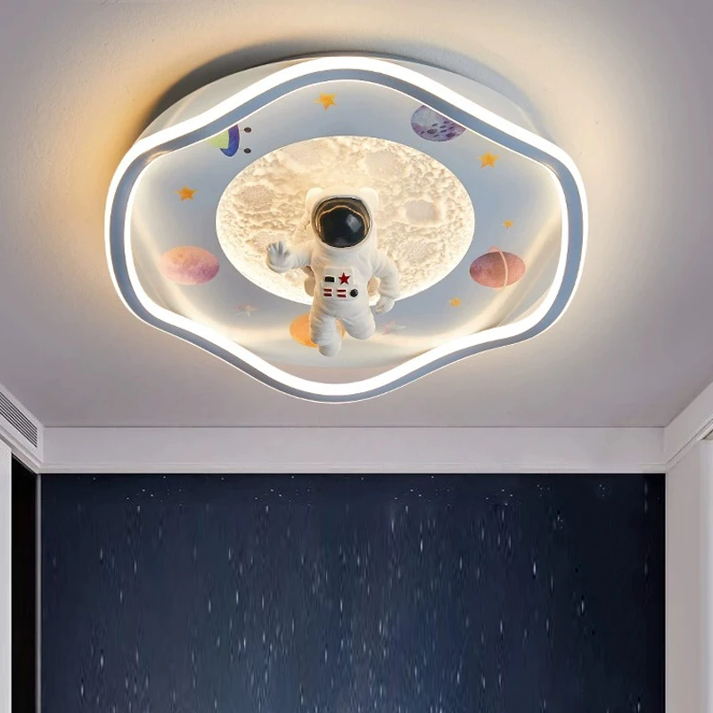 AiPaiTe Modern Acrylic LED Ceiling Light for Living Room Dining Room Bedroom Study Room Round Unicorn/Spaceman Ceiling Lights