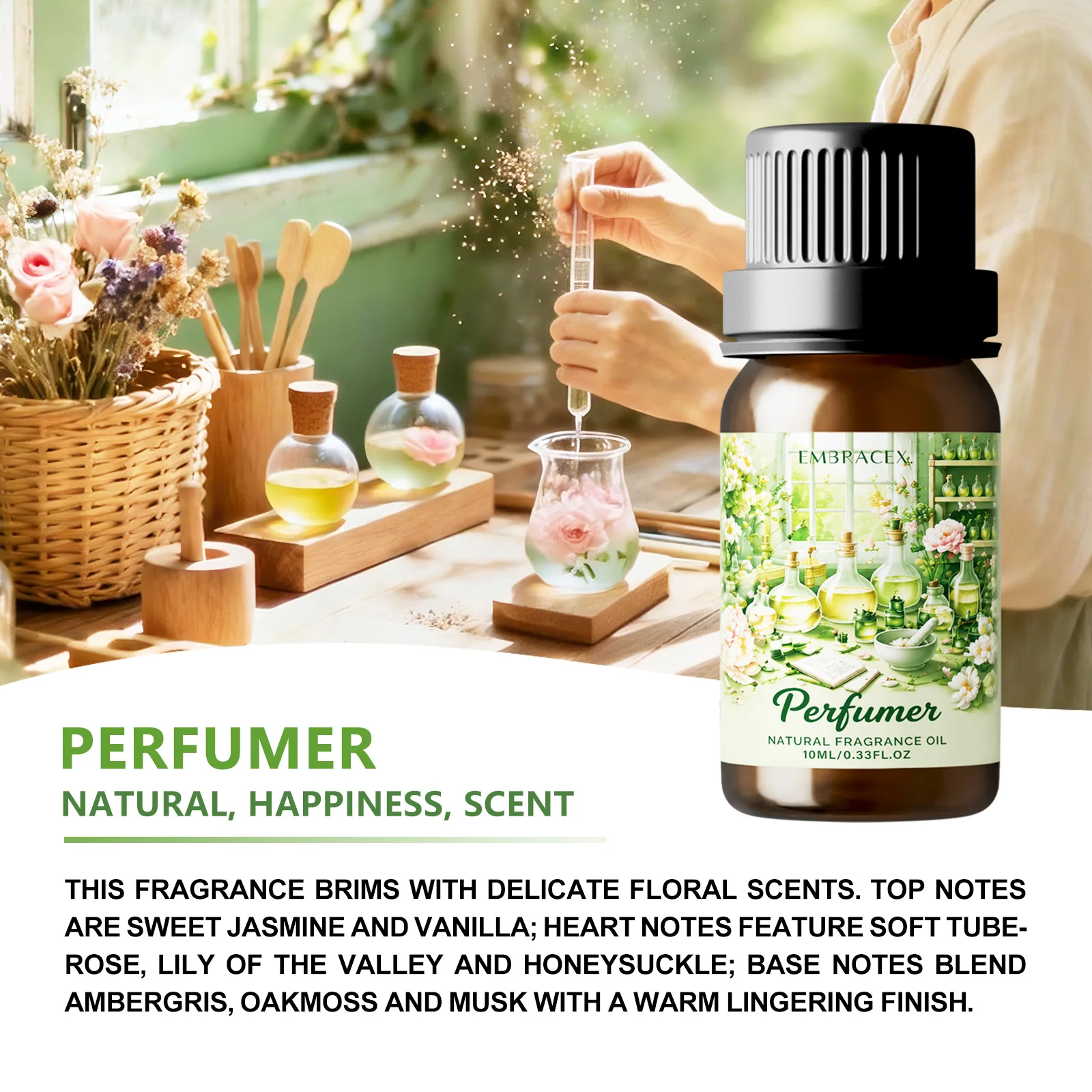 10ml Perfumer Fragrance Oils Luxury Long-Lasting Niche Aroma Oil for Home Scent Professional Workplace Fragrance Oil Gift