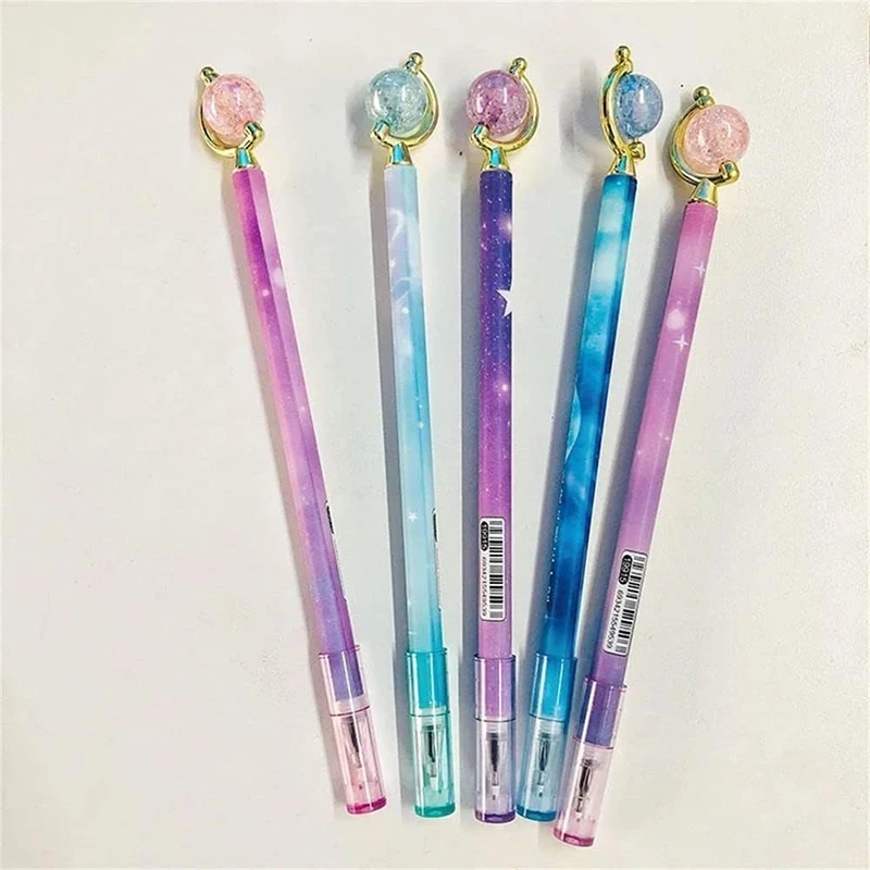 20 個子供のためのかわいい黒学生文具書き込み署名ペンボールペンゲルペン回転ゲルペン