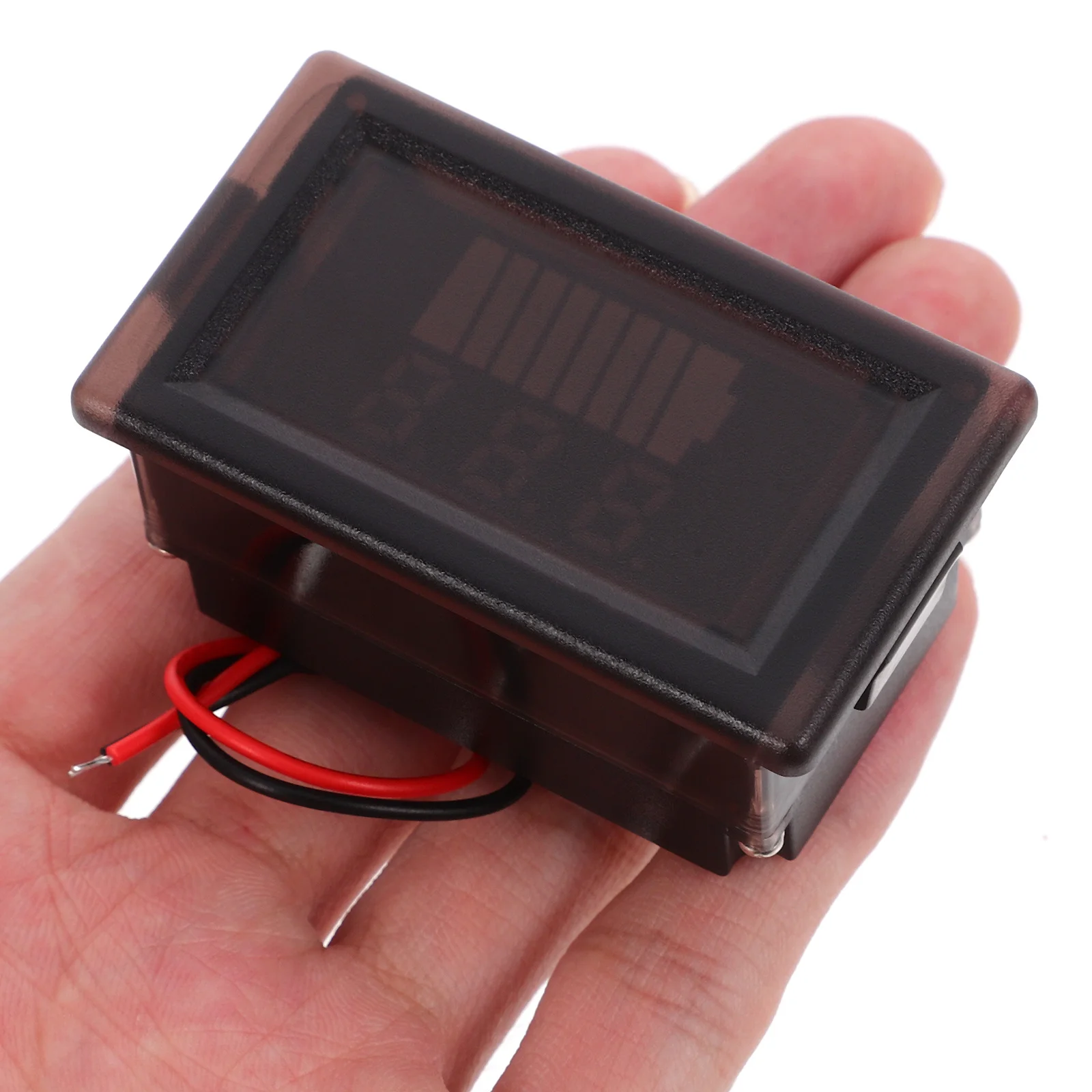 Medidor de tensão de capacidade 12-60V Display digital para carrinho de golfe de veículo elétrico de íon de lítio preto