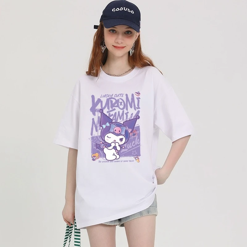 

Plus Size Kulomie T-shirt Women's Short-sleeved Black Top Premium Sense Thin Pure Cotton Loose T-shirt 2025 Summer Thin Tide