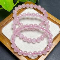 3PCS Natural Rose Quartz Bracelet Strand Healing Fashion Reiki Clear Stone Energy Jewelry For Christmas Gift 1PCS