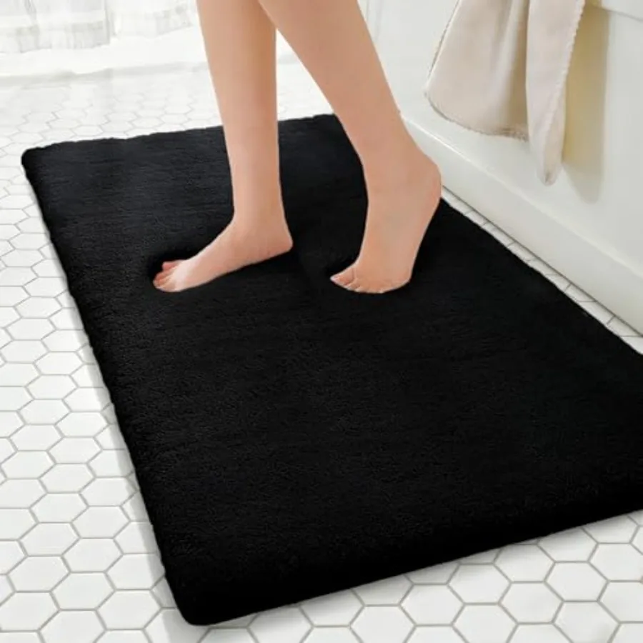 

Bathroom Rugs 60x24 - Thick Memory Foam Bath Mat Ultra Soft and Plush Fluffy Non-Slip Quick Dry Absorbent Washable Floor Microf