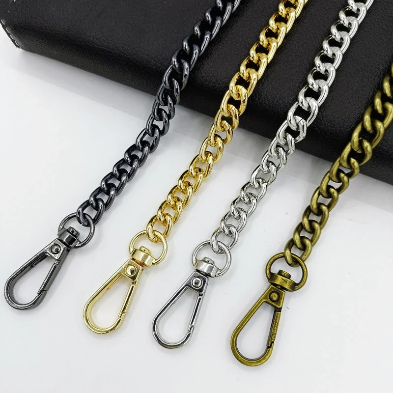 40/120CM Metal Aluminum Bag Chain Replacement Parts Accessories for Hand-Woven Shoulder Handbag DIY Handmade Detachable