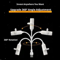 Mini USB Galaxy Star Projector Light 360° Adjustable Night Light Atmosphere Lights For Bedroom Romantic Night Birthday Party Use 4