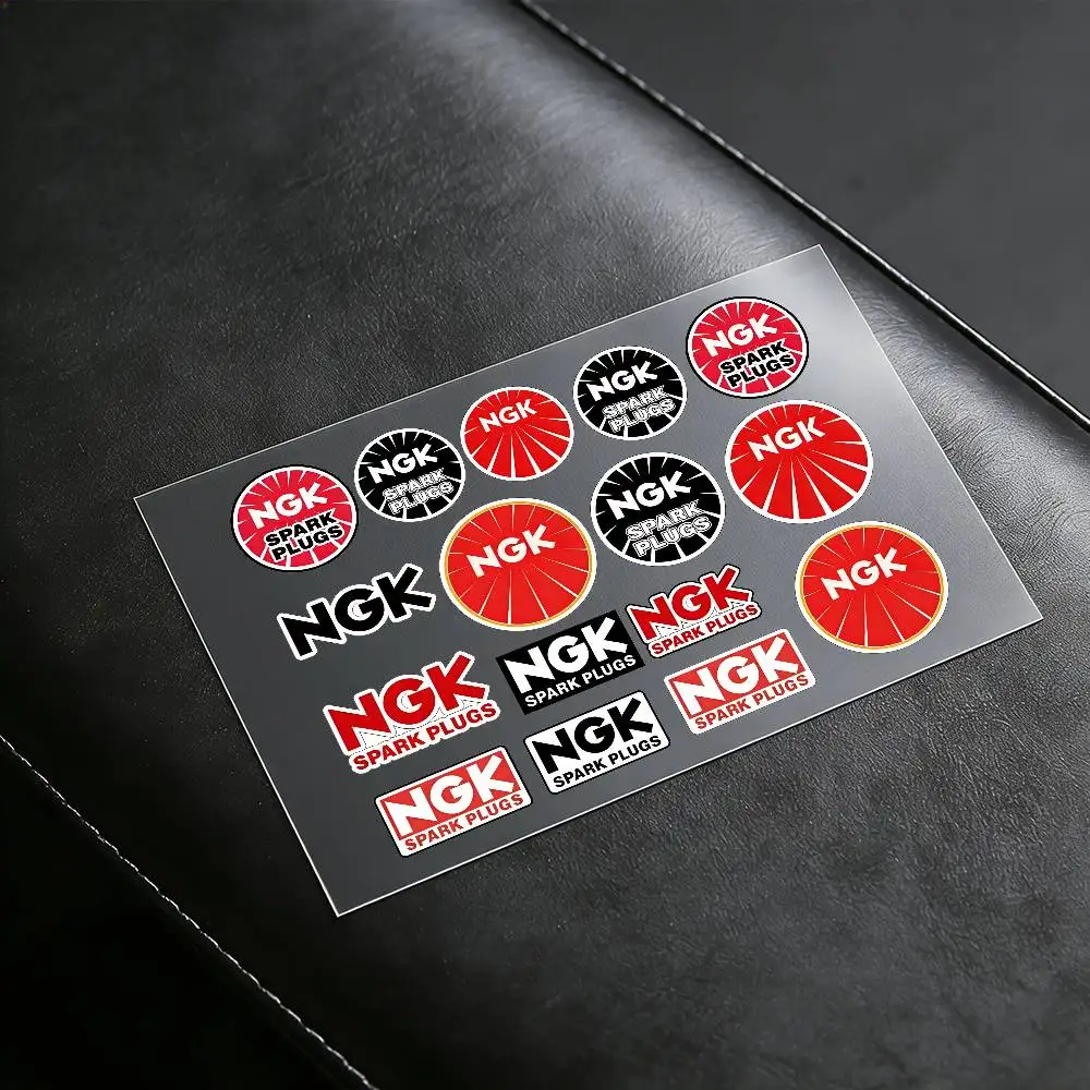 Adesivos refletivos para motocicletas NGK, decalques de vinil à prova d'água para capacete de moto, tanque de combustível, bicicleta