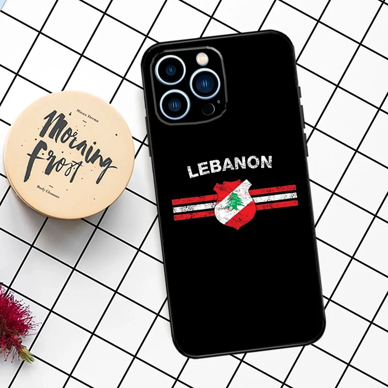 Lebanese Lebanon Flag Case For iPhone 14 13 12 11 16 15 Pro Max Plus Mini X XR XS Max 7 8 Soft TPU Back Cover