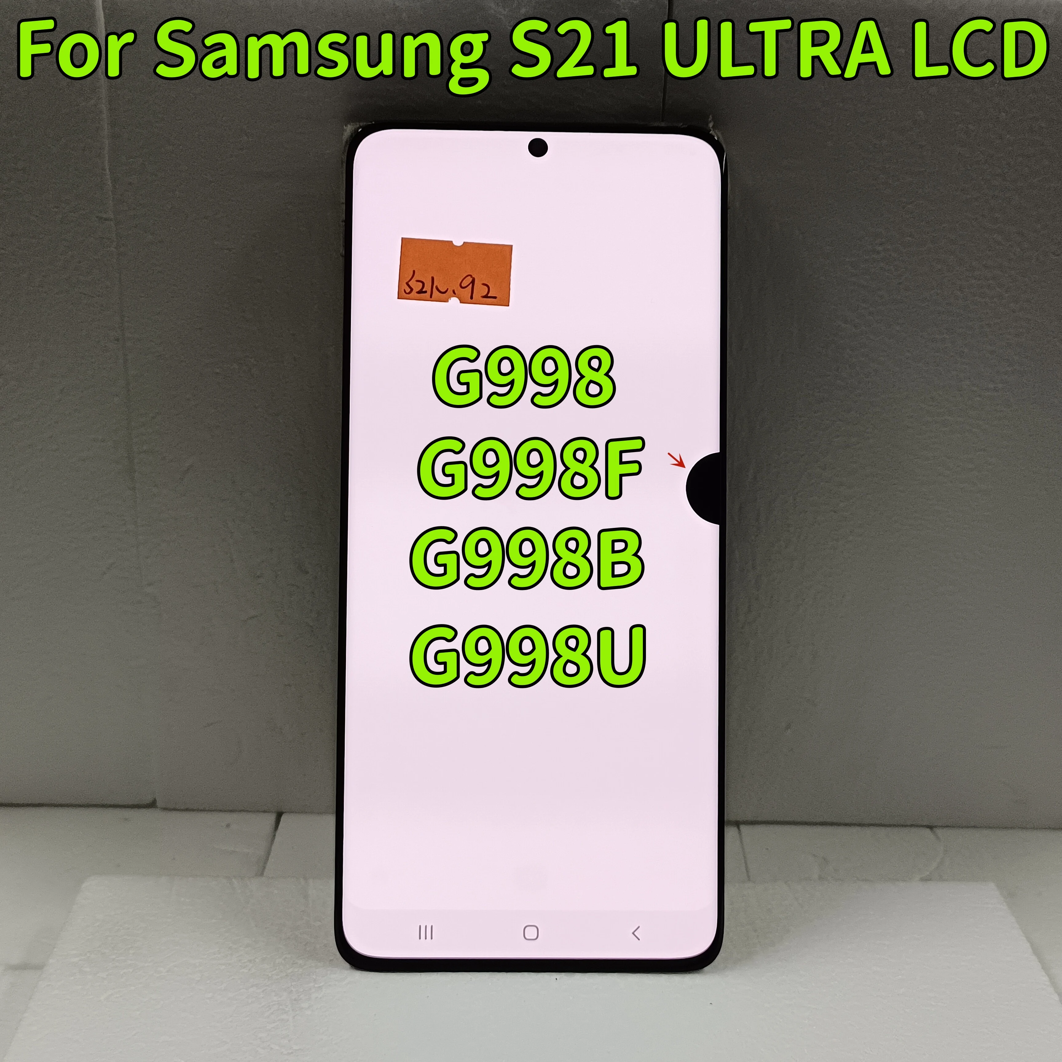 

For Samsung Galaxy S21 Ultra 5g Lcd Amoled Display Touch Screen G998 SM-G998B/DS G998U G9980 Digitizer Replacement,With Defect