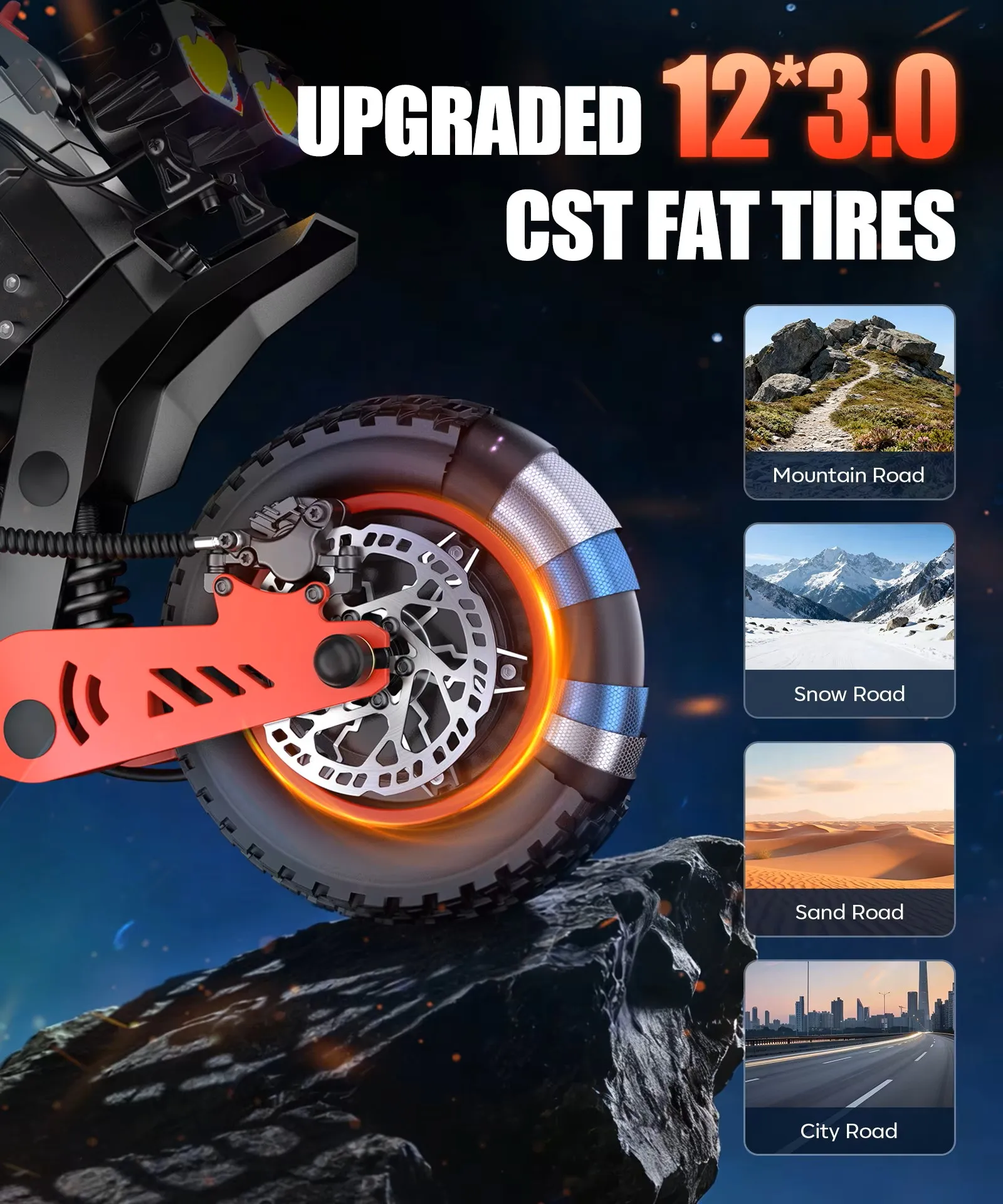 FREEBOY H10 Klappbarer Elektroroller 6000W Doppelmotor 60V28AH Lithium-Batterie Hydraulische Bremse 75km/h E-Scooter Abnehmbarer Werkzeugkasten 12-Zoll-Reifen All-Terrain Offroad E-Scooter für Erwachsene – Detail 8