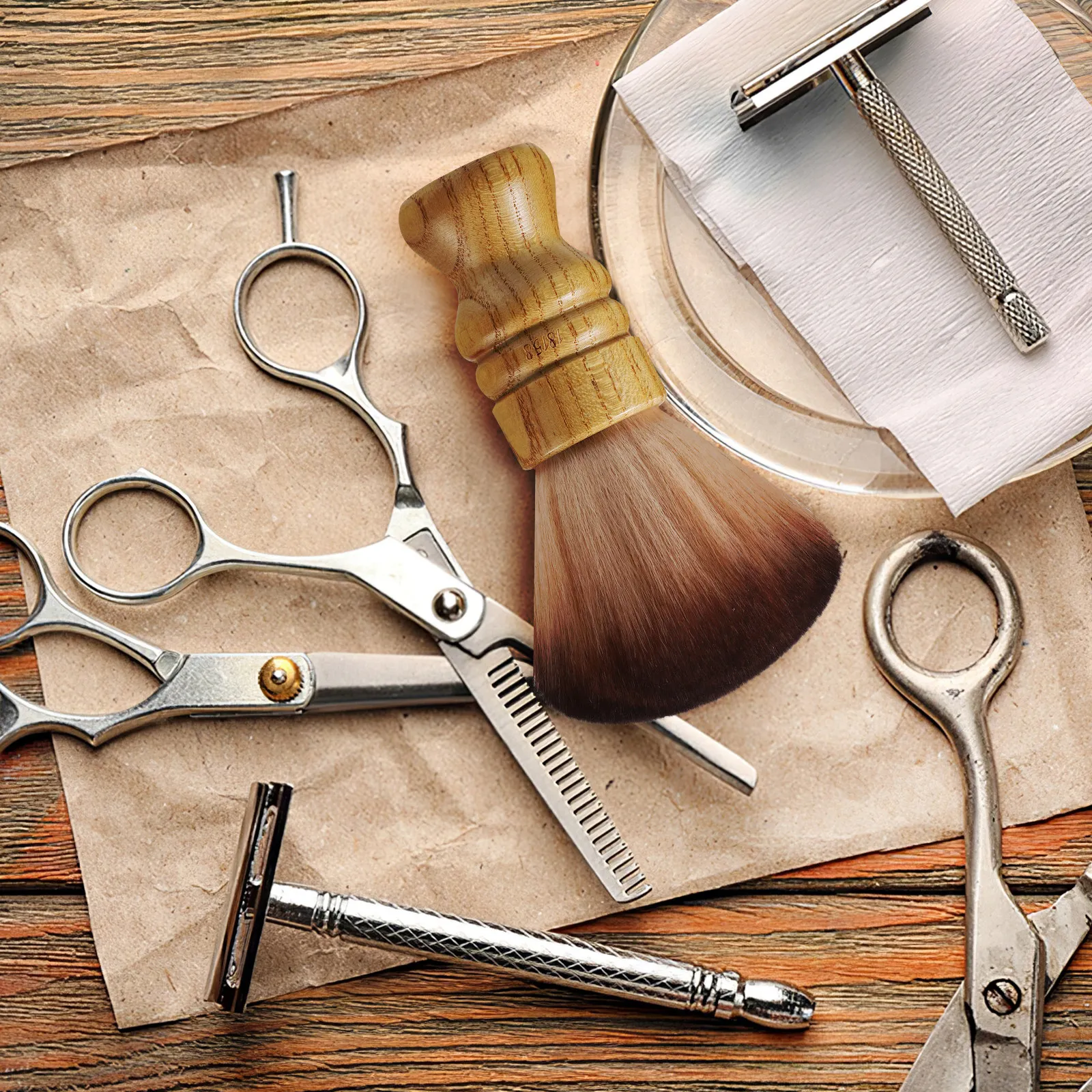 

Dust Brush for Neck After Haircut Gentle on Skin Washable Reusable Lightweight Salon Grade Barber Accessories Cosmetology