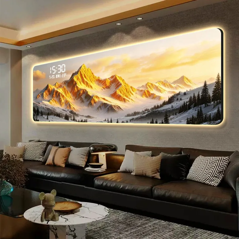 modern luxury wall clock home decoration bedroom digital clock noiseless electronic reloj pared grande living room furniture