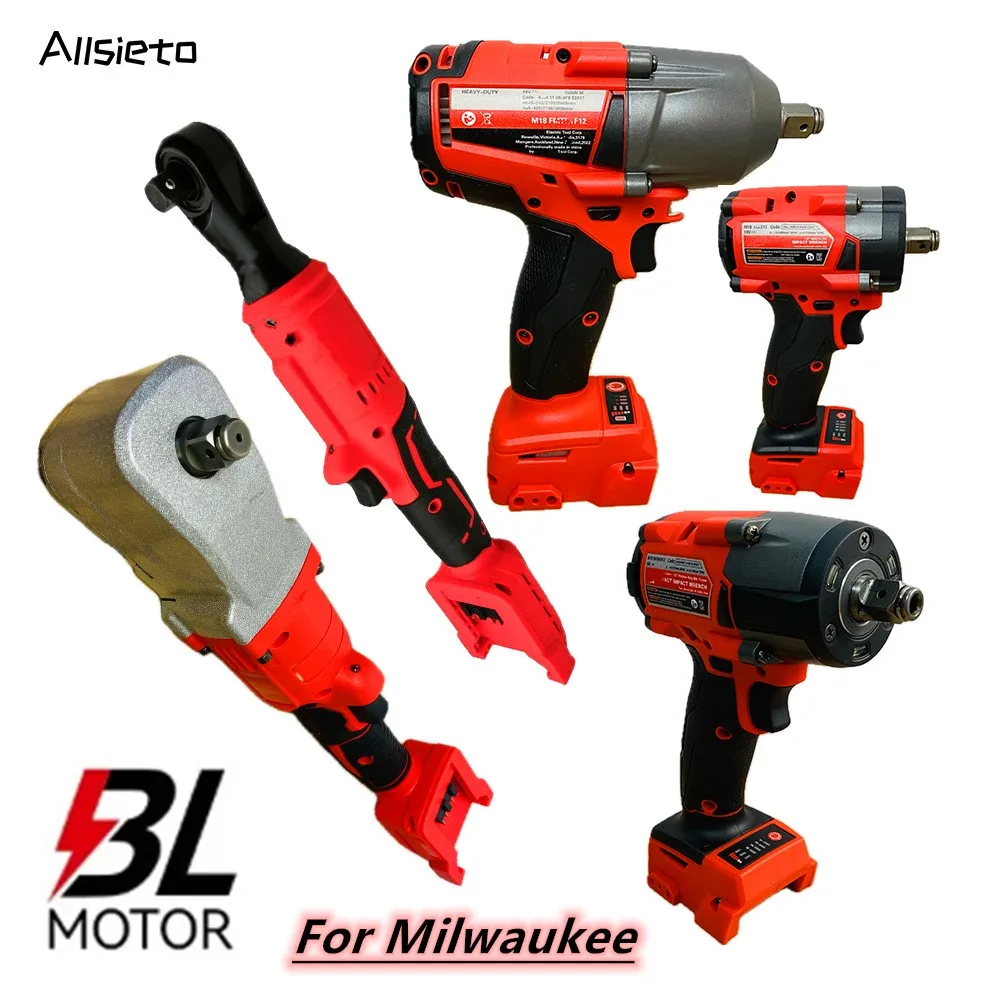 

For Milwaukee 18V Battery Brushless Impact Wrench Electric Ratchet Wrench for Tire Change Auto Repair 6 Type Options Power Tools