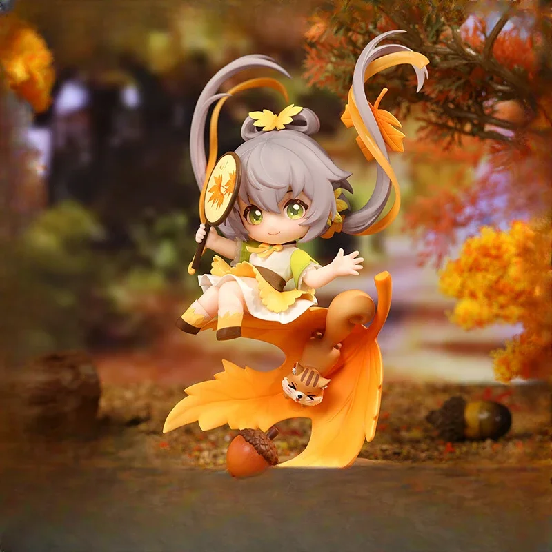 

Original QingCang VCP Luo Tianyi To Know Autumn By The Leaves QVersion Anime Peripheral Desktop Decoration Model Toys Kids Gift